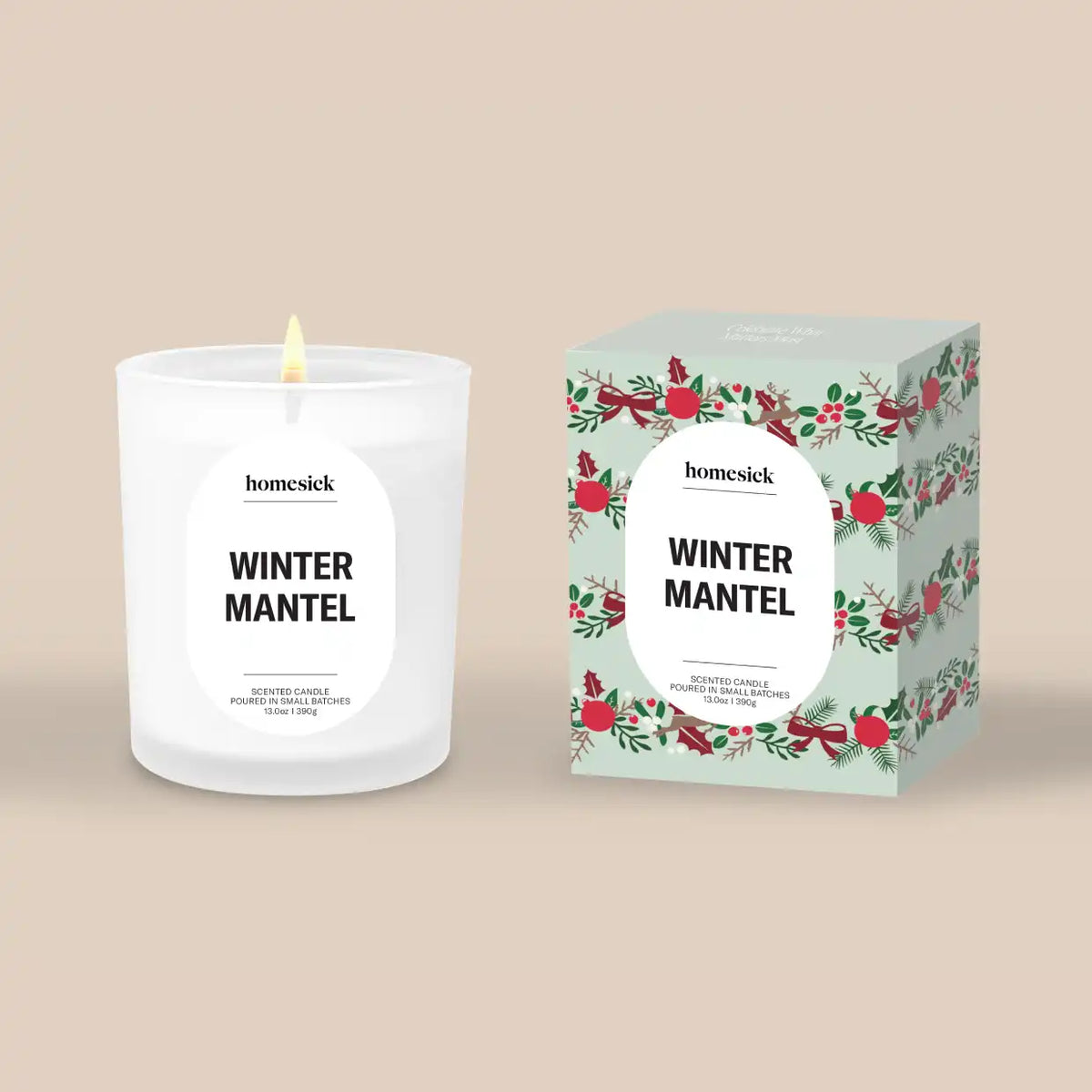 Winter Mantel Candle